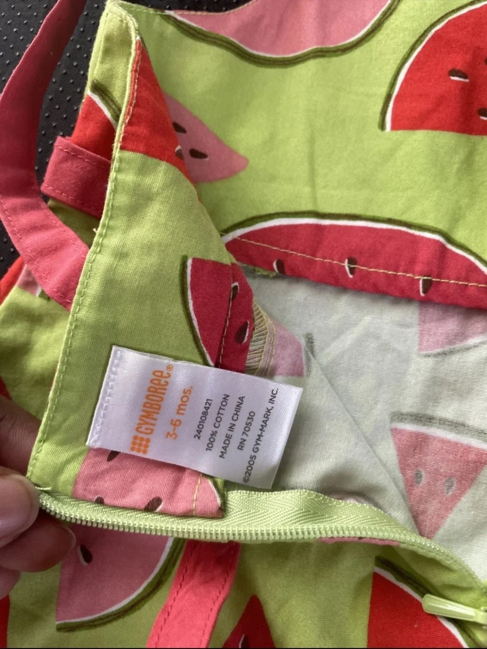Gymboree Pink & Lime Watermelon Print Romper